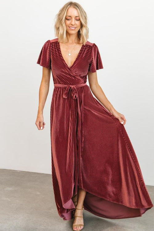 Sofia Velvet Maxi Dress, Gold