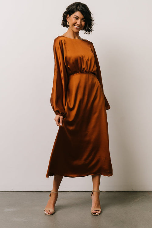 Nadine Velvet Midi Dress, Merlot