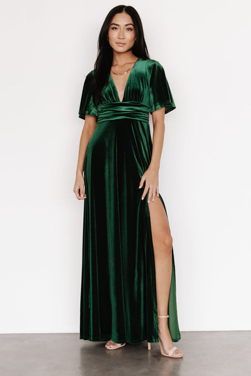 Arianna Maxi Dress, Hunter Green