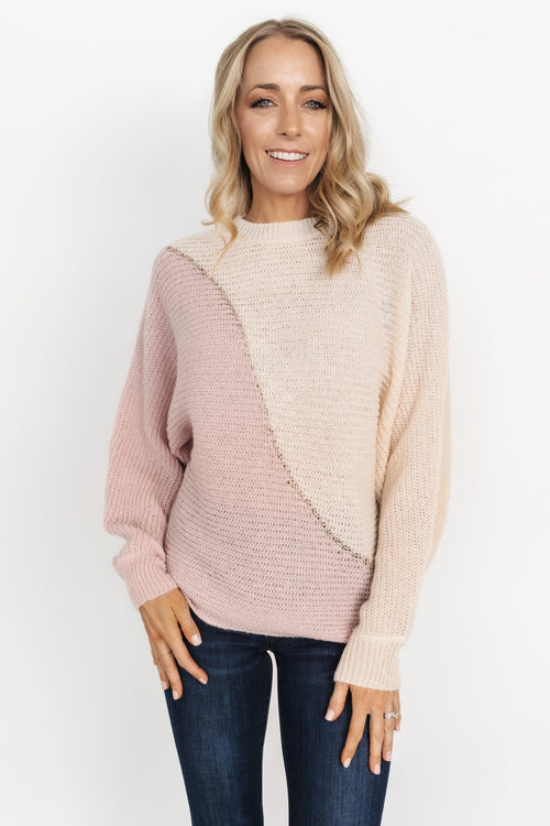 Randi Color Block Sweater | Natural