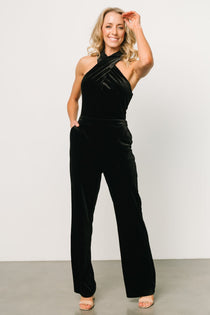 Dallas Button Up Jumpsuit, Black