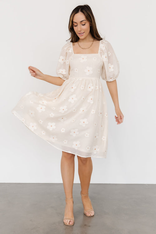 Baltic Born Tivoli Tulle Short Dress | White Multi - XL