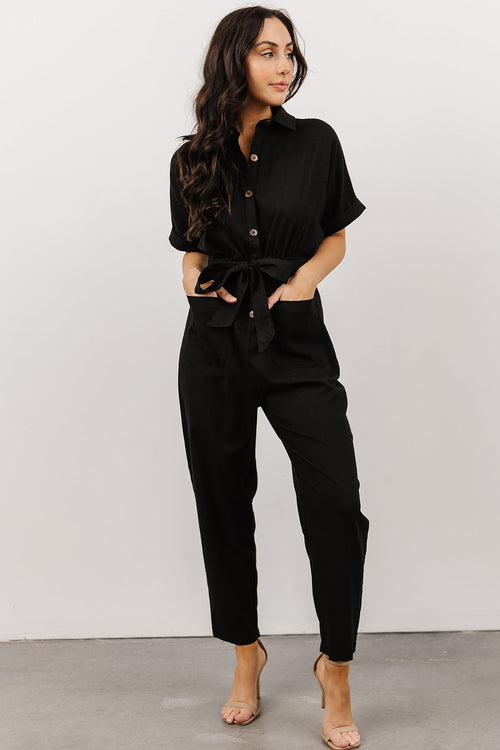 Sines Kimono Jumpsuit, Black