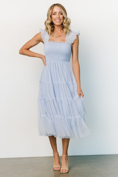 Elena Mini Dress | French Blue Floral | Baltic Born