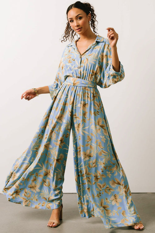 Buy Magnificent WSR380 Aahna Handblock Cotton Jumpsuit Online