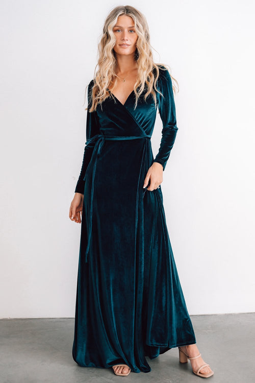 Sofia Velvet Maxi Dress, Mulberry