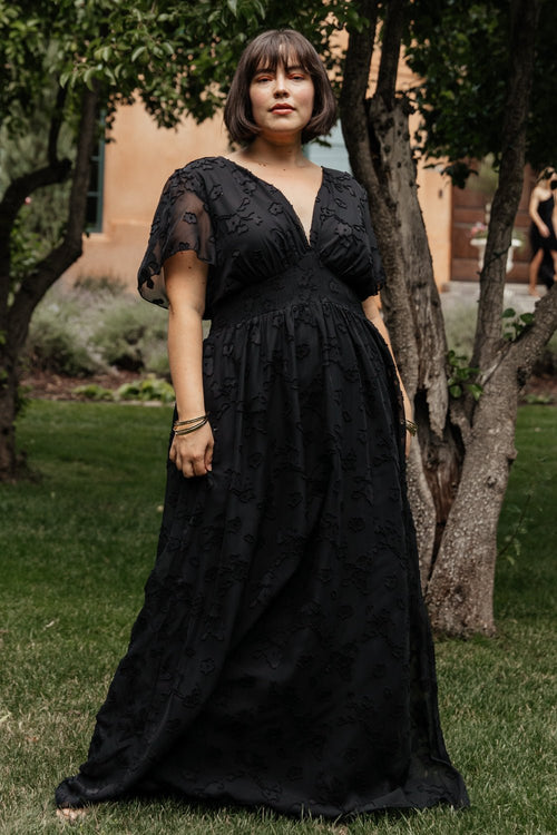 Style #2013-47 Black Lace Long Sleeve Plus Size Formal Dresses