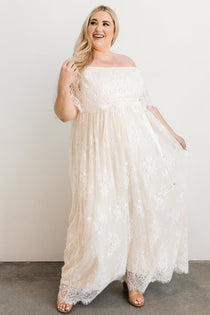 Puno Total Kritisere Guinevere Lace Maxi Dress | Off White | Baltic Born