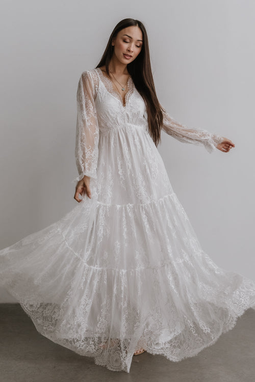 Eldora Lace Midi Dress | Off White