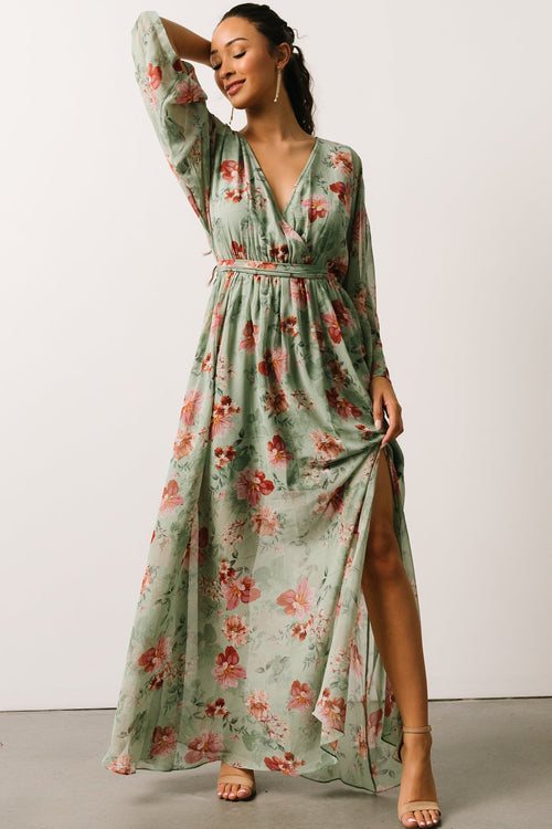 Ivory Escala Floral Anha Maxi Dress