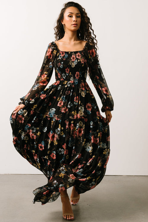 Bria Maxi Dress, Green Floral