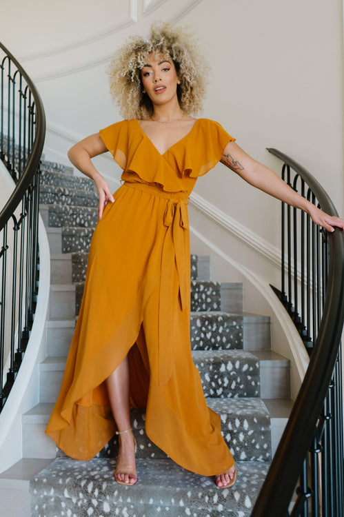 Victoria Off Shoulder Maxi Dress, Mocha