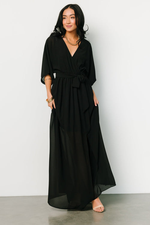 Edmund Maxi Dress BLACK – Borrowed Style