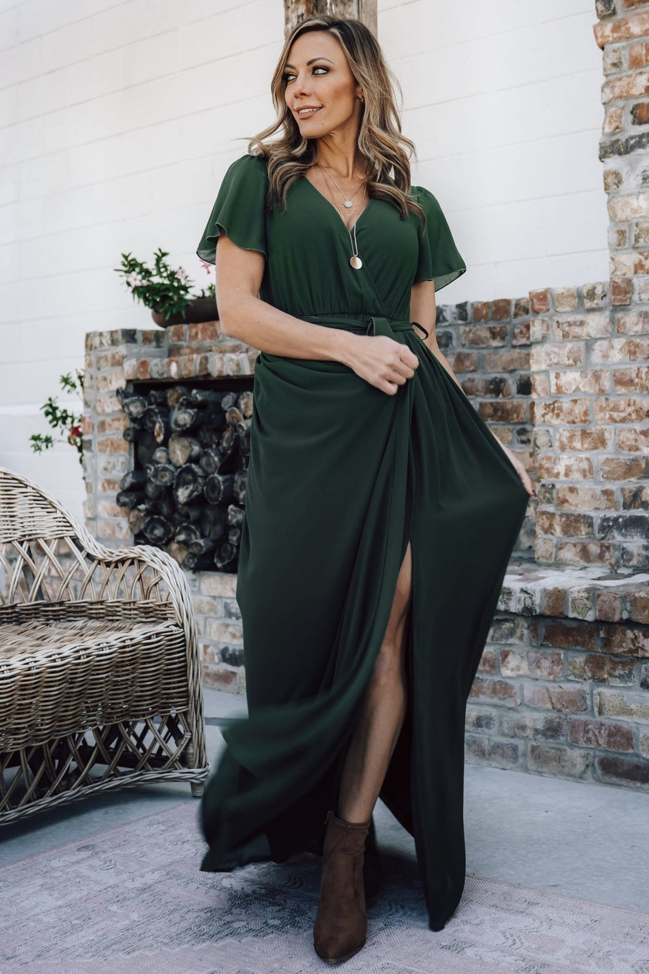 Kristina Maxi Dress | Green | Baltic Born