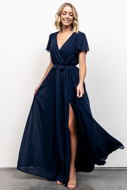 Victoria Off Shoulder Maxi Dress, Light Blue