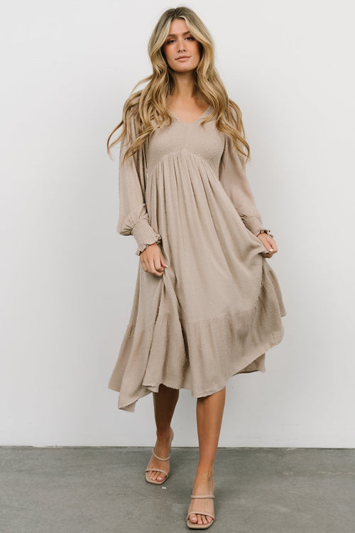 Oaklynn hammered-silk midi dress curated on LTK