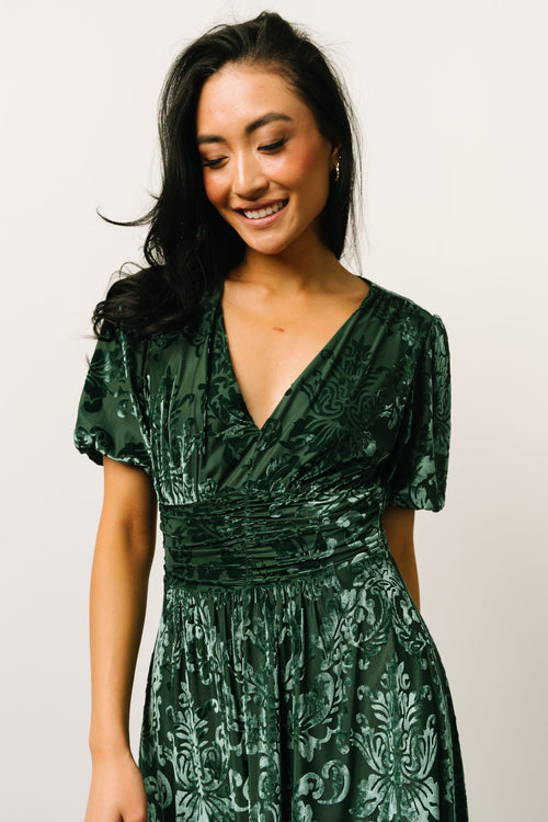 Berenice Velvet Maxi Dress, Emerald