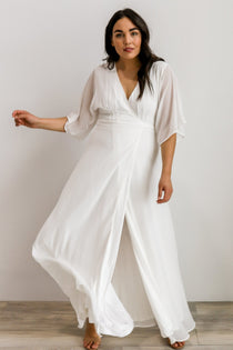 Lilly Wrap Maxi Dress | Off White | Baltic Born