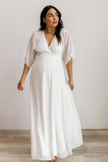 Lilly Wrap Maxi Dress | Off White | Baltic Born