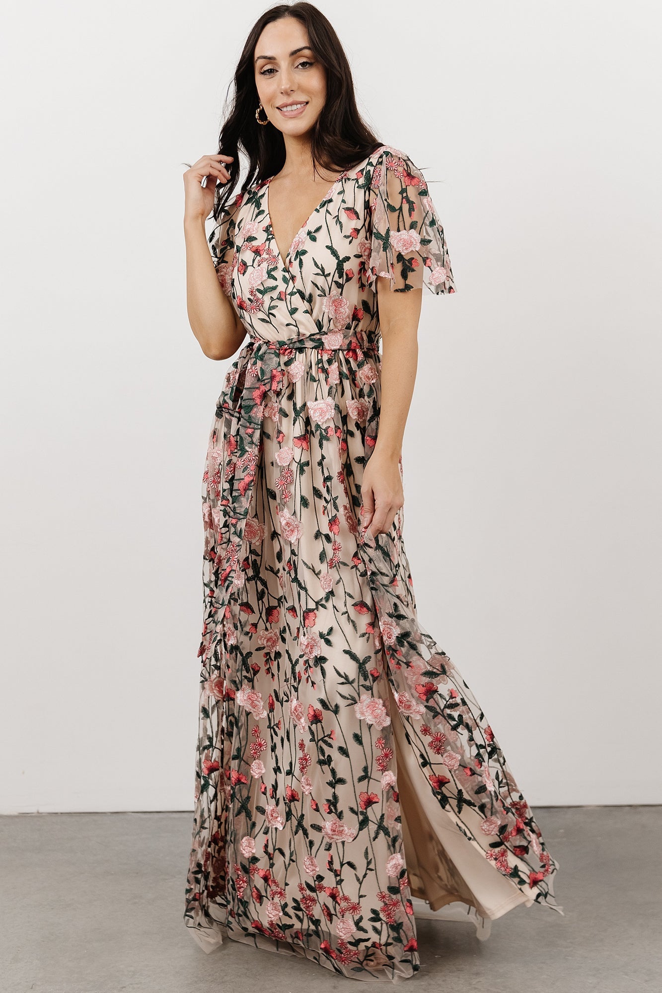 Marseille Embossed Maxi Dress | Rose Garden | Baltic Born