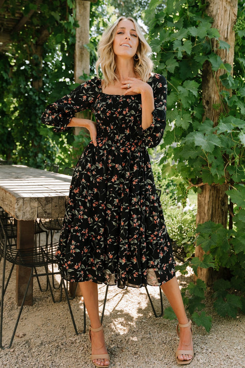 2023 Midnight Botanica Midi Dress – Ncocon