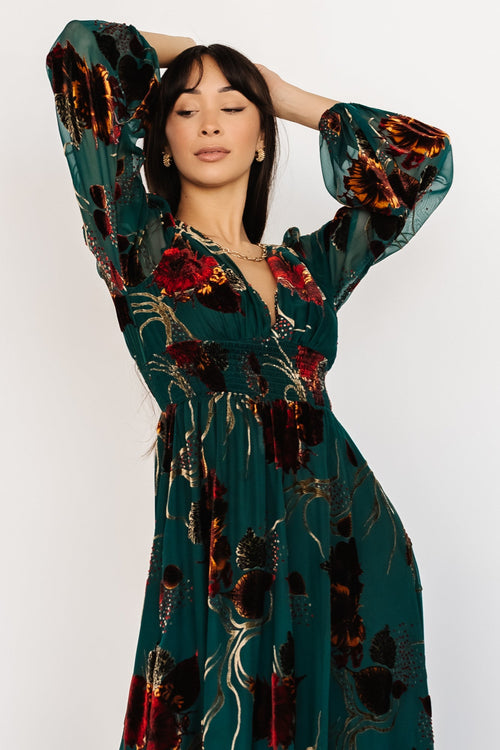 Heading West Maxi Dress - Jade Green