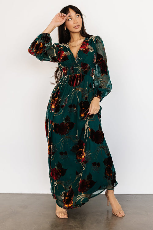 Heading West Maxi Dress - Jade Green