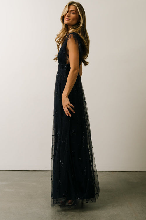 Astral Geometric Embellished Maxi Dress