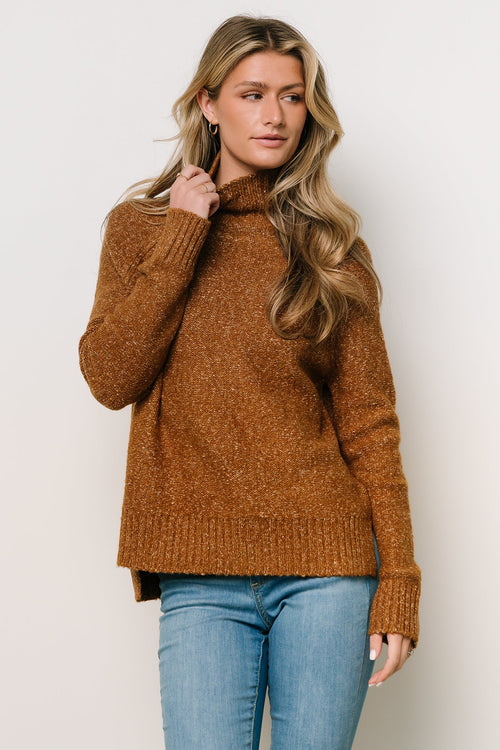 Rowen Color Block Sweater, Natural + Green