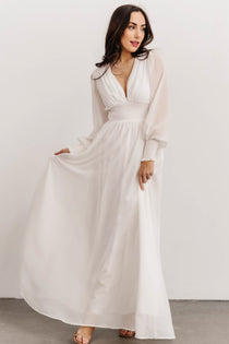 Waverly Wrap Dress, Off White