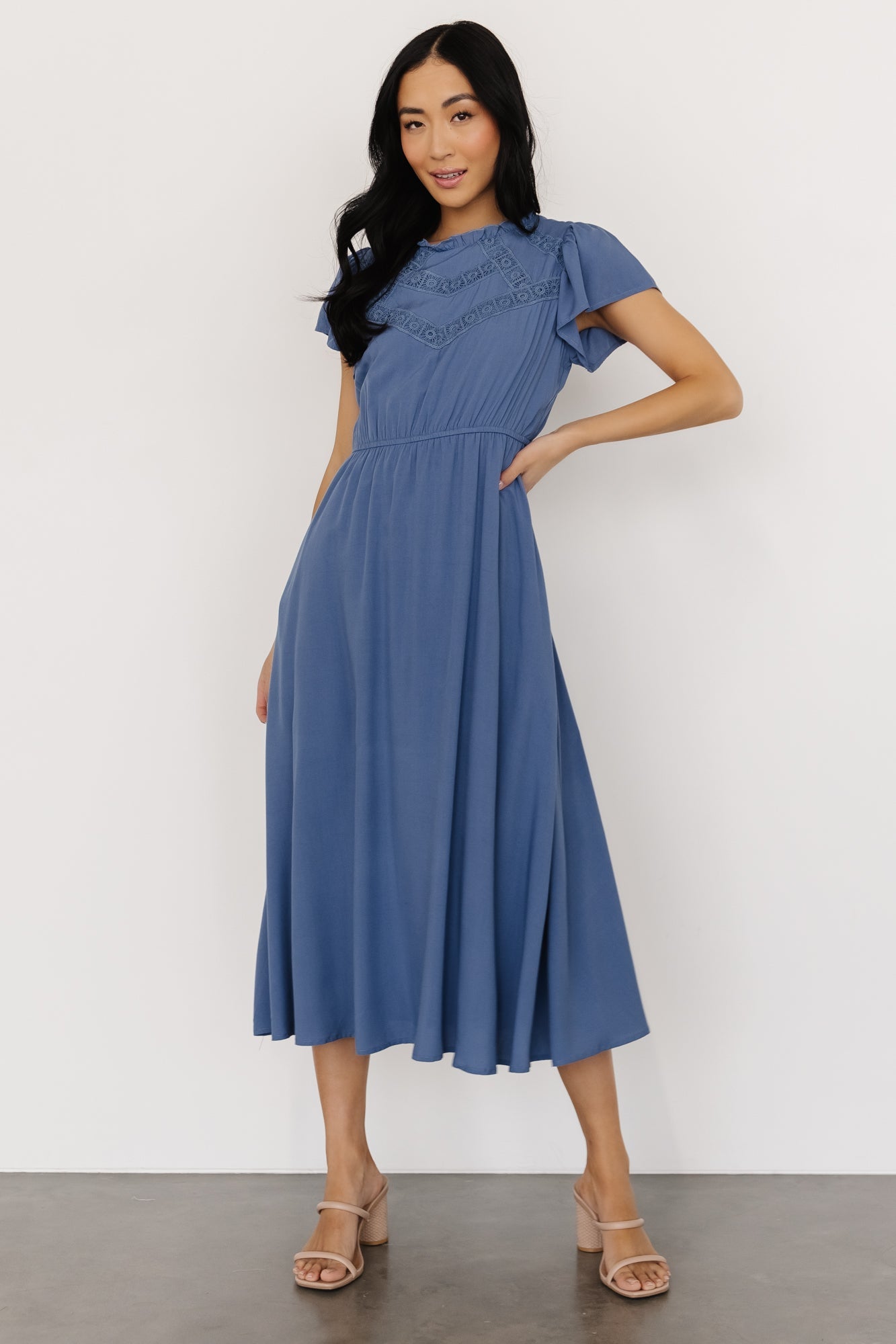 Prestyn Midi Dress | Blue | Baltic Born