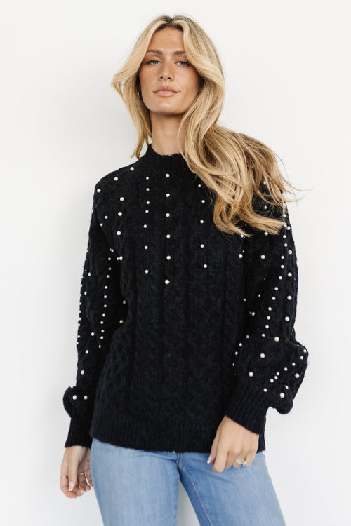 Quinn Pearl Knit Sweater | Topaz | Baltic Born