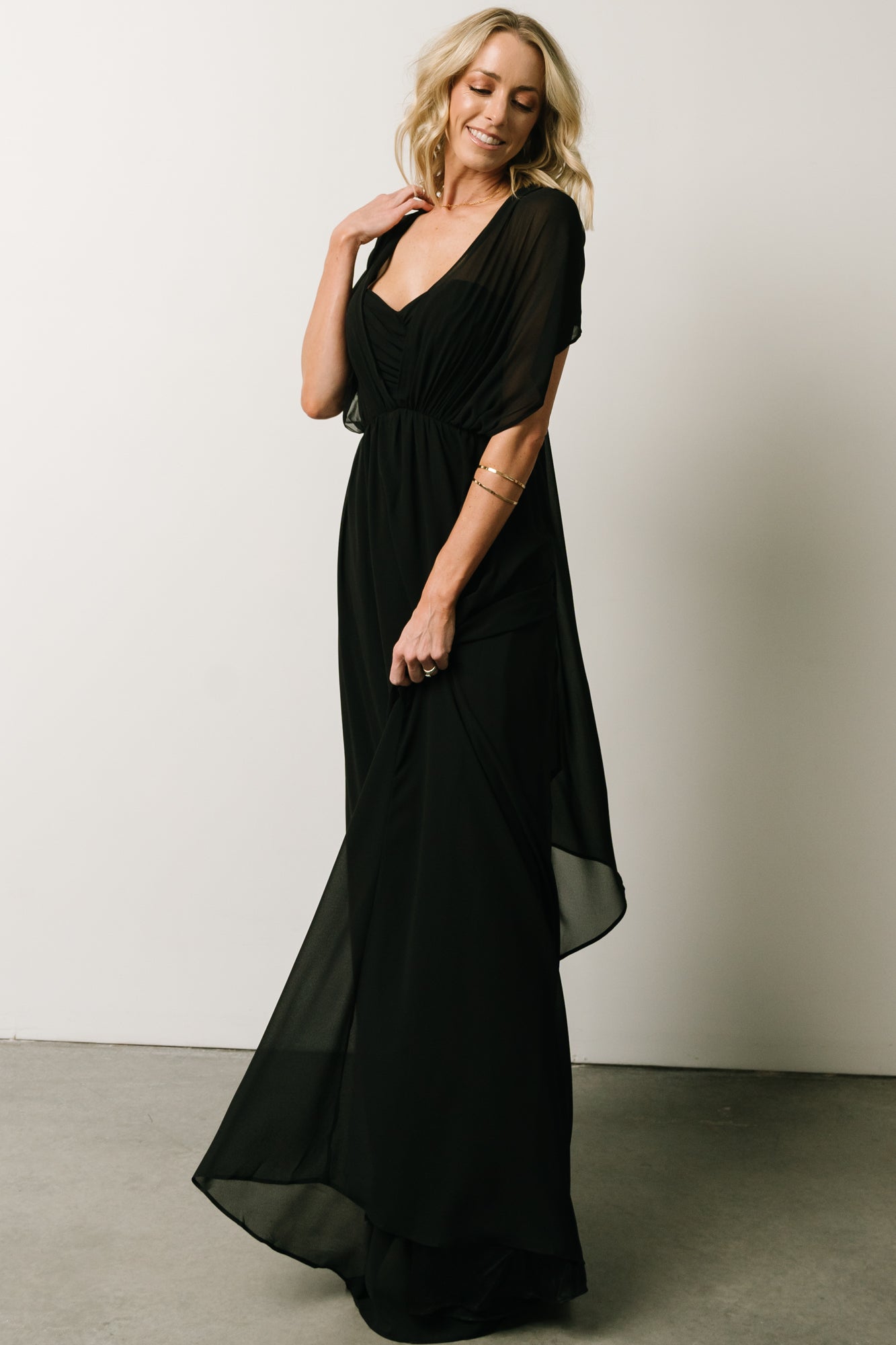 Ruth Strapless Convertible Gown | Black | Baltic Born