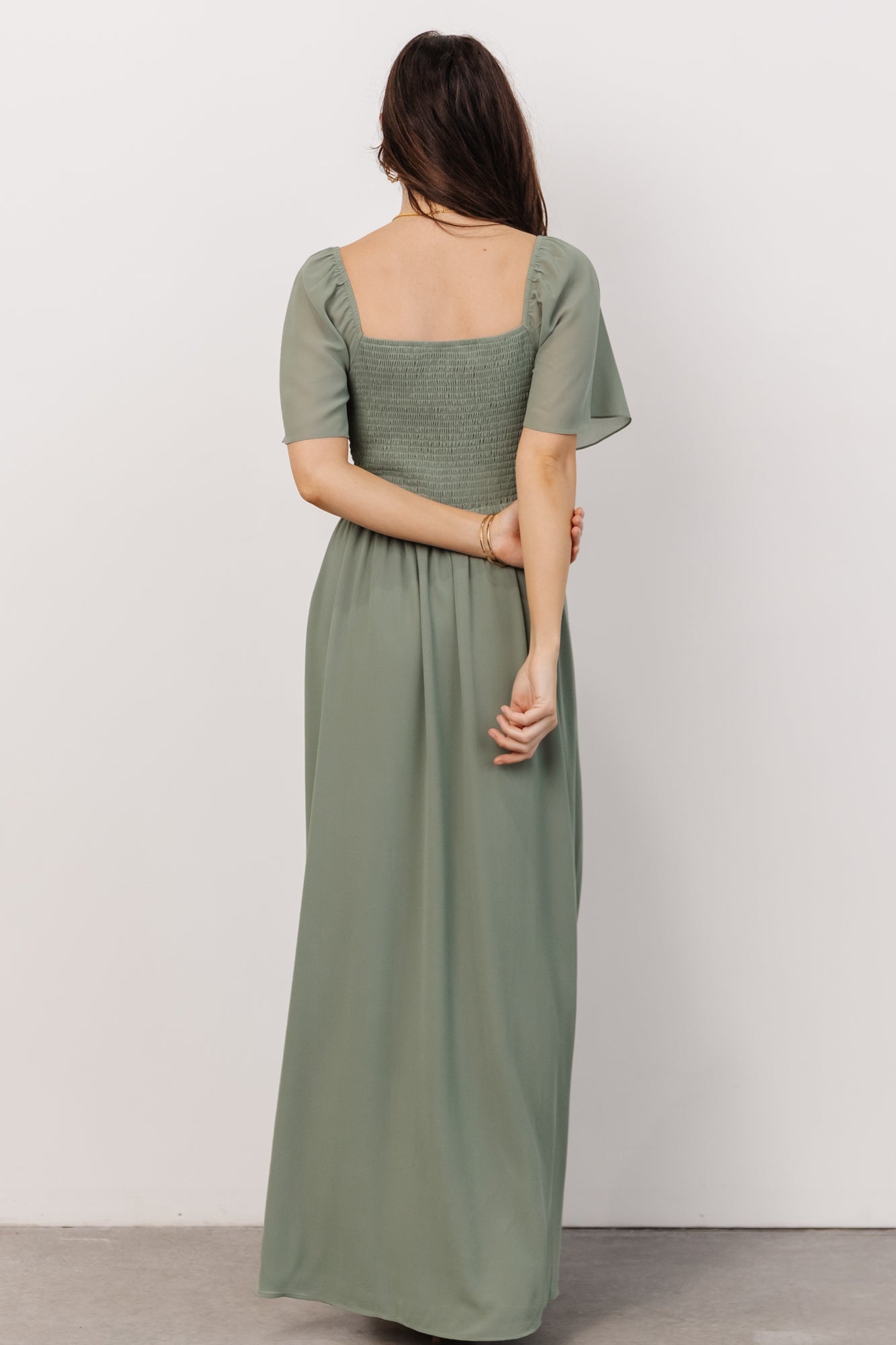 Sierra Sweetheart Maxi Dress Sage Baltic Born 6652