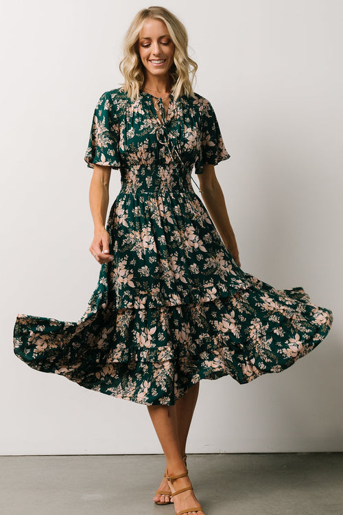 Spell Boho Midi Dress, Midnight Garden