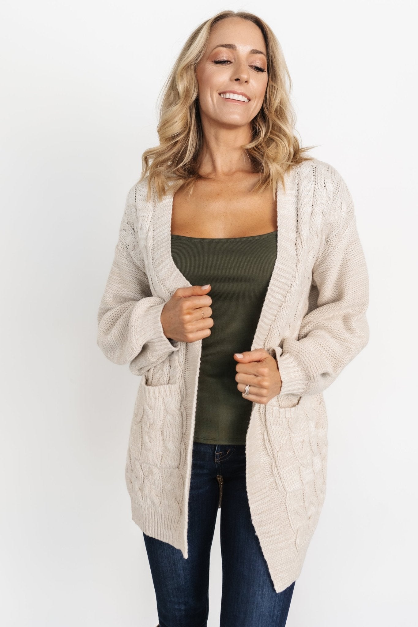 Spencer Chunky Knit Cardigan | Oatmeal