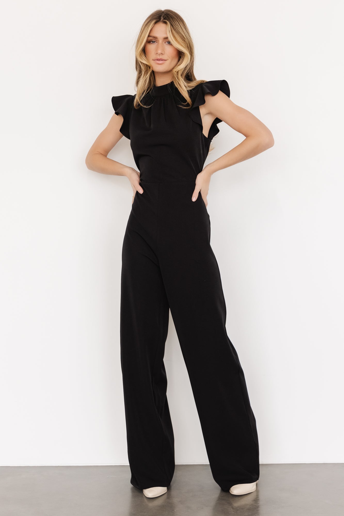 Tana Mock Neck Jumpsuit | Black | Baltic Born