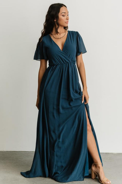 Pippa Ruffle Maxi Dress, Camel