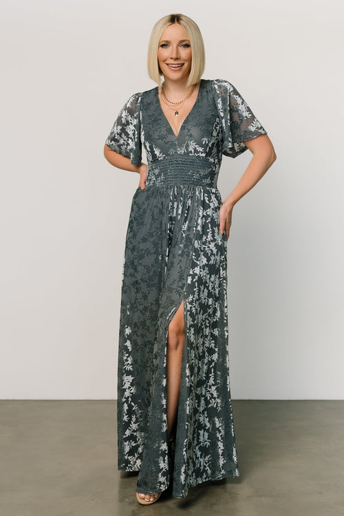 Marisa Verdigris, Allure, Printed Jacquard Velvet