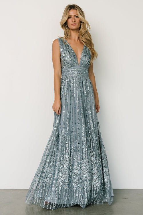 Ellie Shimmer Gown | Dusty Rose