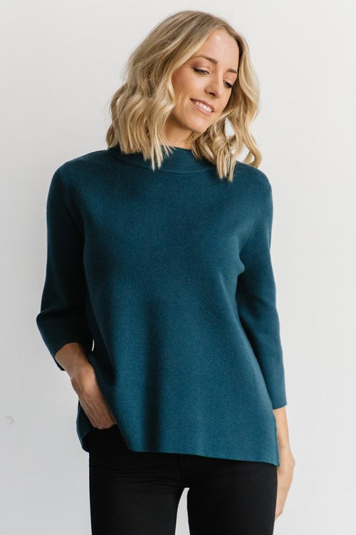 Randi Color Block Sweater, Natural