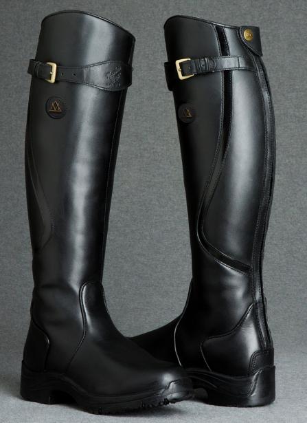 mountain horse snowy river long riding boots