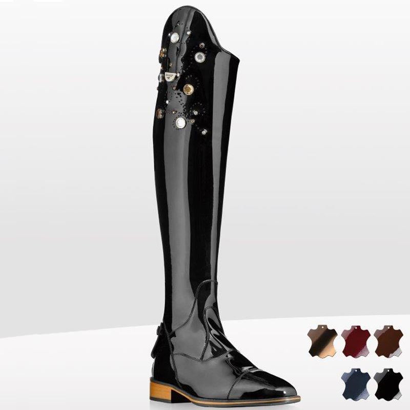 patent leather riding boots