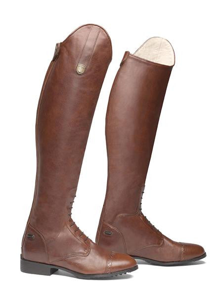 brown leather riding boots