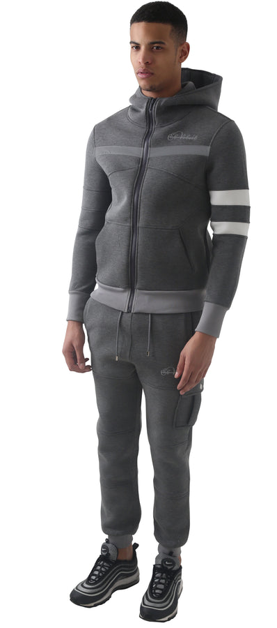 grey velvet tracksuit mens