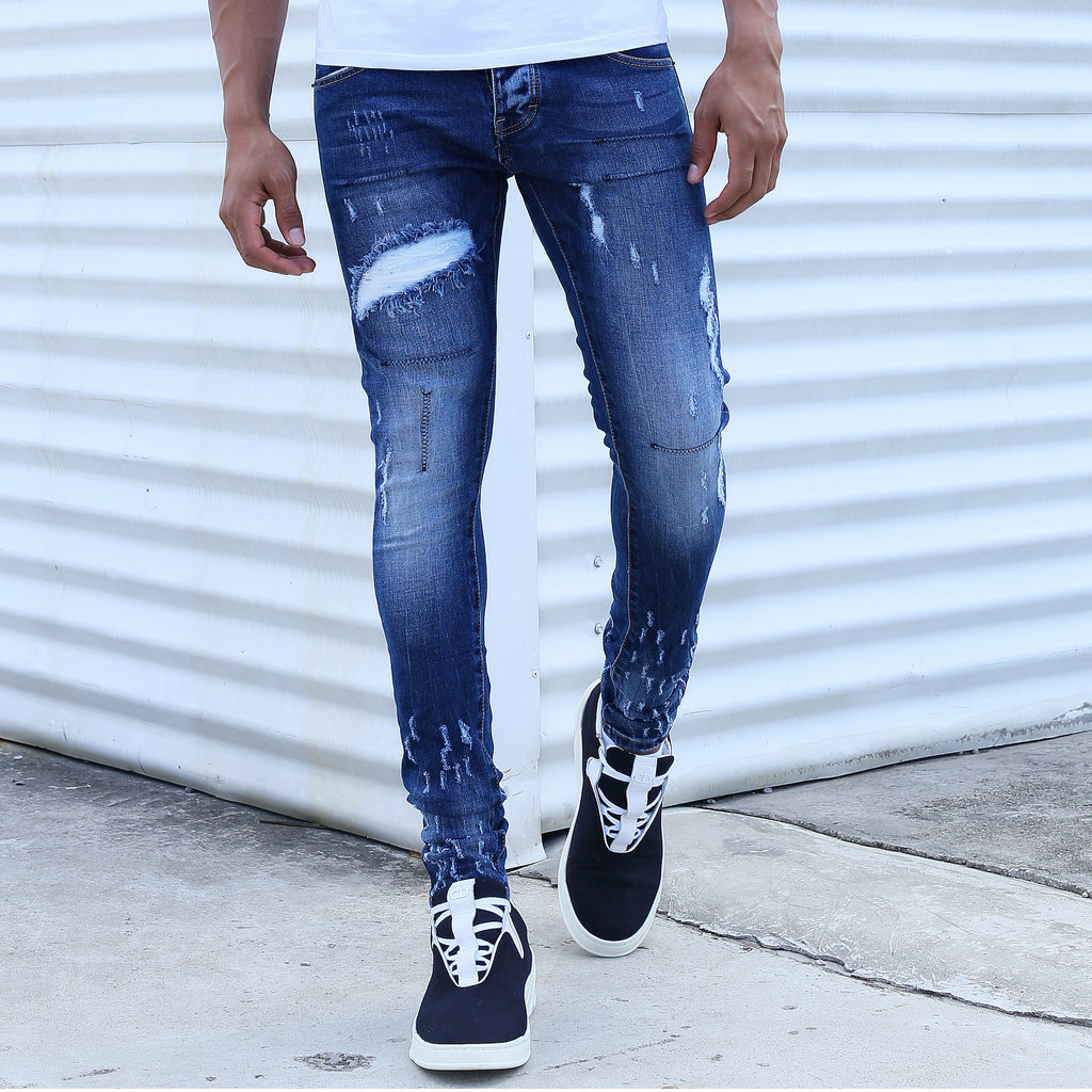 Blue Shark Cut Jeans – El Vélvét