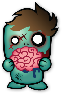 Cute Zombie Sticker - 1.9 x 3 Inch | SkullSplitter Dice