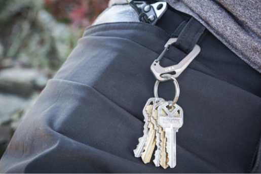 ZIPPER CARABINER AND KEY RING