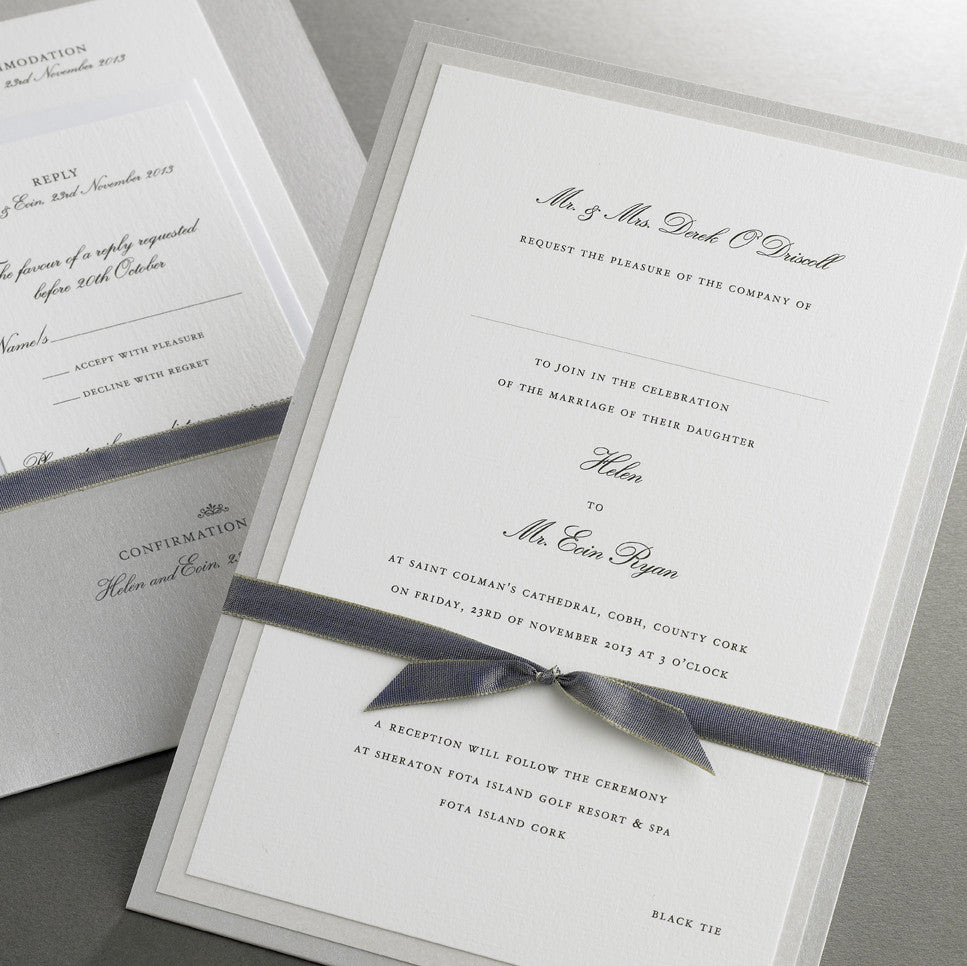 Finer Details Wedding Invitations Ireland Classic Catherine