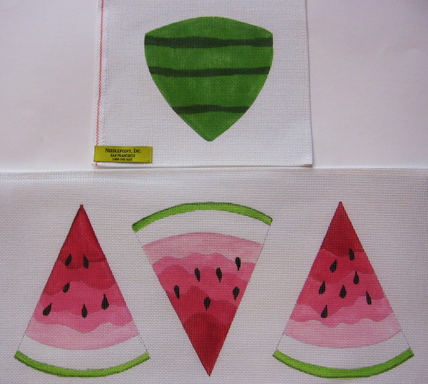 Gradient Watermelon Needlepoint Canvas - The Flying Needles